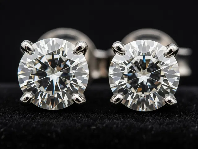 ROUND BRILLIANT CUT DIAMOND STUD EARRINGS